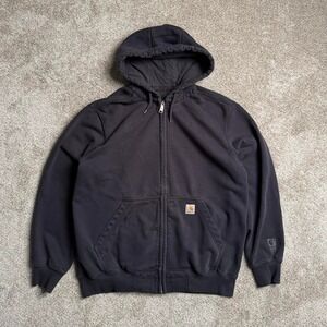 BLACK CARHARTT ORIGINAL FIT ZIP UP HOODIE